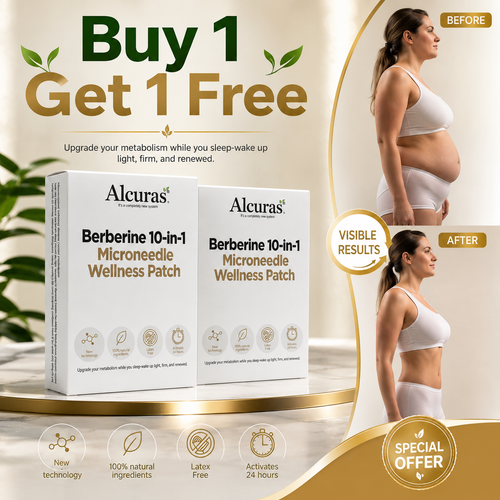 Alcuras® Berberine 10-in-1 Nano Microneedle Patch | ✅ Science-Backed Formula | 10-in-1 Advanced Blend | Visible Results in 7 Days 🏅