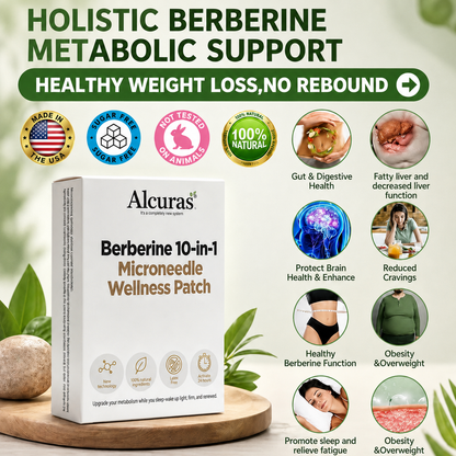 Alcuras® Berberine 10-in-1 Nano Microneedle Patch | ✅ Science-Backed Formula | 10-in-1 Advanced Blend | Visible Results in 7 Days 🏅