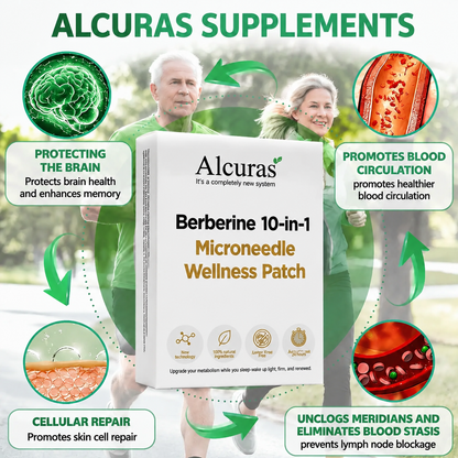 Alcuras® Berberine 10-in-1 Nano Microneedle Patch | ✅ Science-Backed Formula | 10-in-1 Advanced Blend | Visible Results in 7 Days 🏅