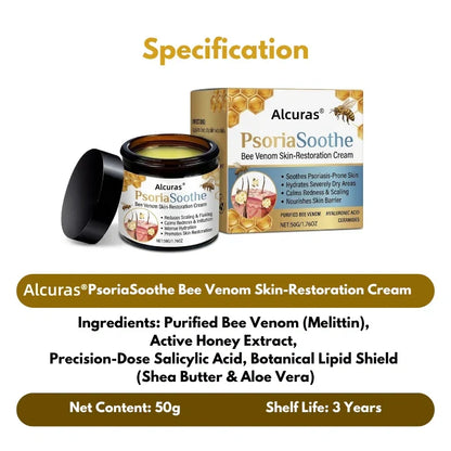 Alcuras® PsoriaSoothe Bee Venom Skin-Restoration Cream