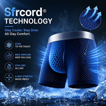 【Buy 3 Get 2 Free】-2026 HOT SALE🔥 Sfrcord® Premium Leakproof lceSilk Mesh Men's Boxer