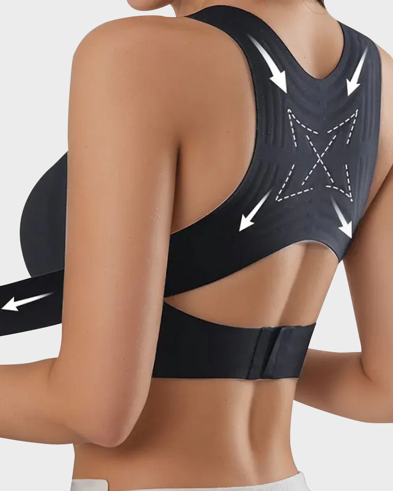 🔥Front Closure Cross-Back Wireless Posture Bra