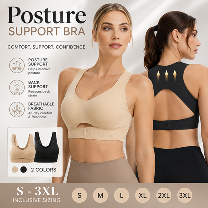 🔥Front Closure Cross-Back Wireless Posture Bra